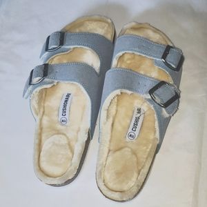 Cushionaire Lane Cozy Cork footbed sandal size 11W